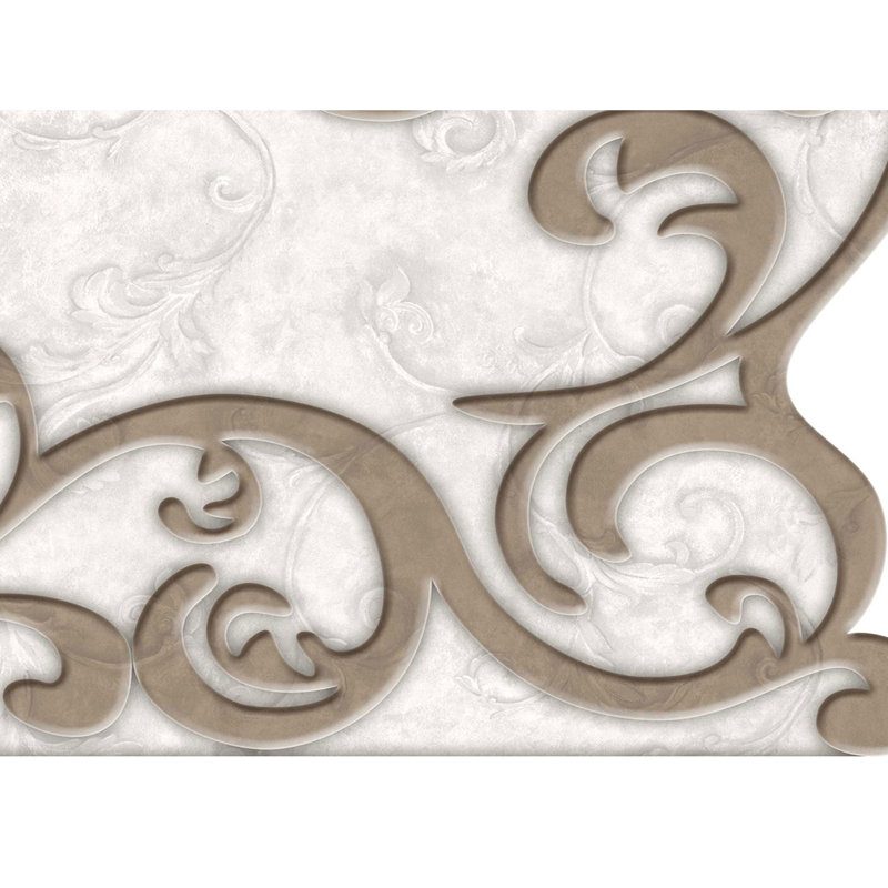 Luxurious Bathmat Set (2 Pieces), Beige & White, 19.7 x 23.6 inches & 23.6 x 39.4 inches | 100% Polyester, 1300 g/m², 0.4 in Pile Height | Non-Slip Underside, Antibacterial, Machine Washable | Perfect for Elegant Bathrooms & Comfort