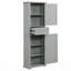 Grande armoire de rangement autoportante avec tiroir et tablette réglable, panneau de fibres à densité moyenne pour la vie organisée-1833073714