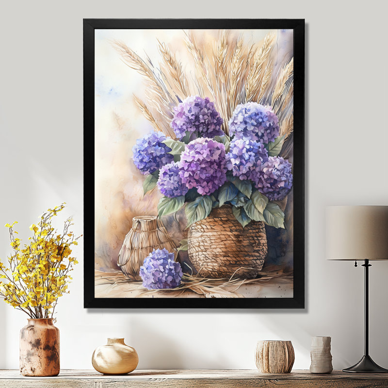 Everett - Floral Wall Art Prints, Reproduction encadrée d'une seule photo, Noir, H 20 po x l 12 po