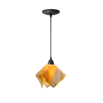 Amergin Flame Handcrafted Glass 1-Light Pendant