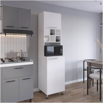 Garde-manger, 2 portes, 4 pieds, 8 tablettes