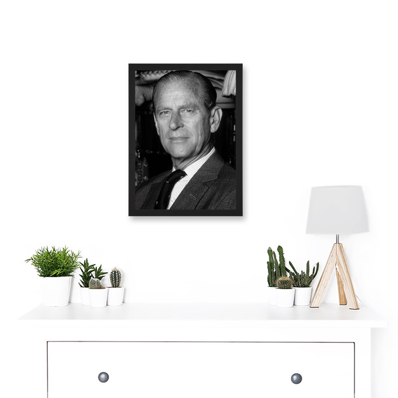 Prince Philip Duke Edinburgh - Single Picture Frame Print, 32.3cm H x 23.4cm W x 1.5cm D