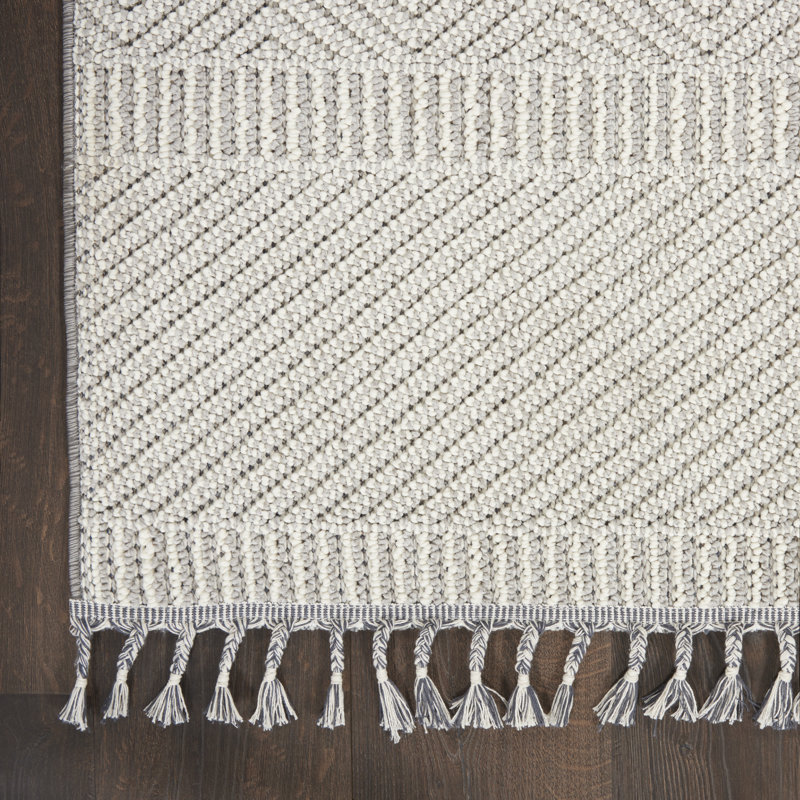 Tapis gris contemporain Mabelle, Rectangle 4 pi x 6 pi 2 po