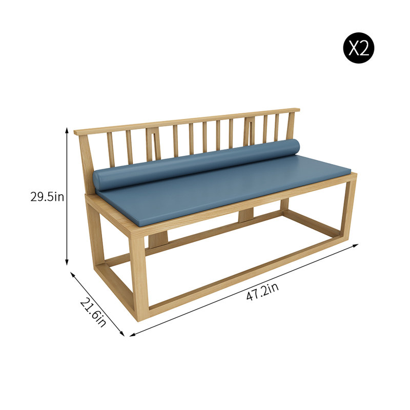Banc rembourré en similicuir élégant