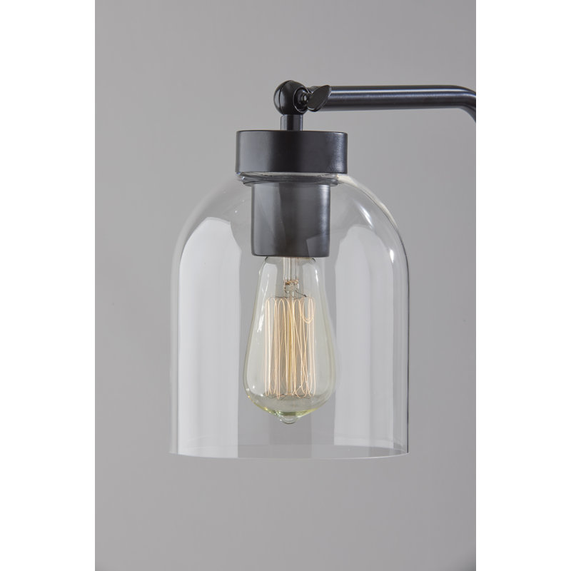 Lampe sur pied de fantaisie 55 po Gemma, Noir