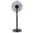49.5 In. Oscillating Adjustable 12-Levels Speed Black Pedestal Fan With Remote Control And Timer
