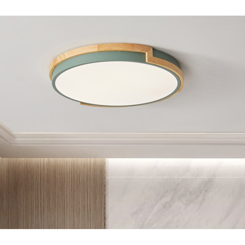 Plafonnier encastré 1 lumière DEL 16,54 po, Vert