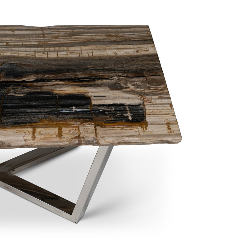 Masso Solid Wood Coffee Table, Natural Dark