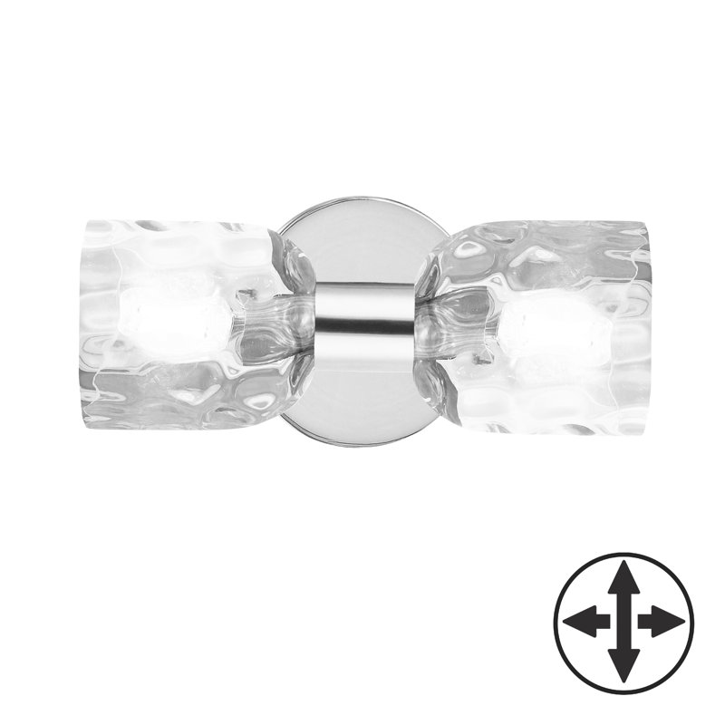 Éclairage pour meuble-lavabo 2 lumières Griffith, Chrome poli