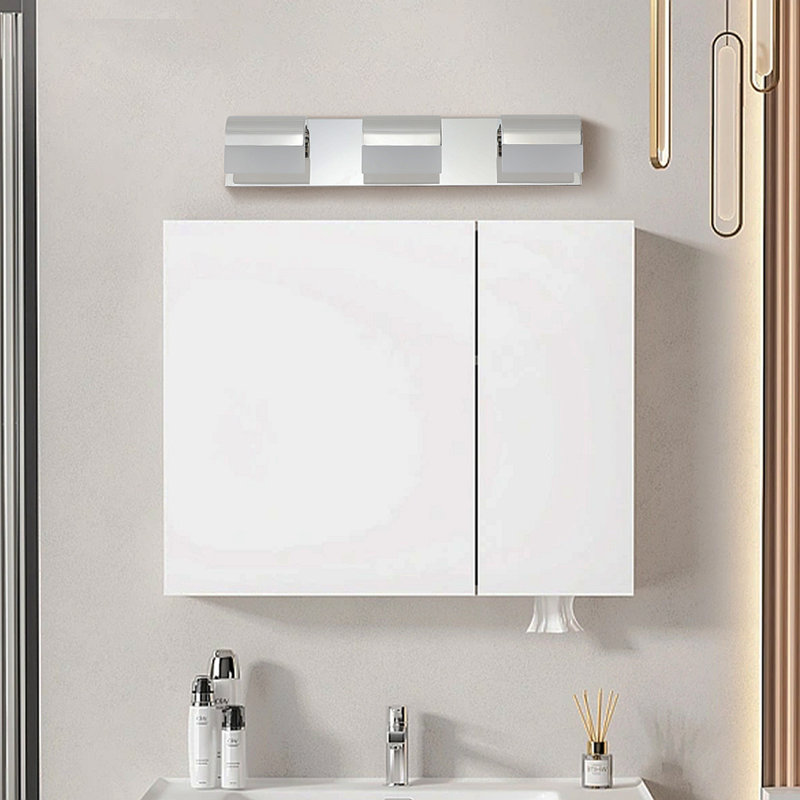 Éclairage mural pour salle de bain 3 lumières DEL pour salle de bain, H 4,37 po x l 21,77 po x P 3,57 po, Trois lumières