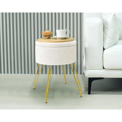 Nirah Steel Accent Stool