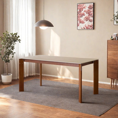 Exquisite And Durable Rectangular Rock Slab Table