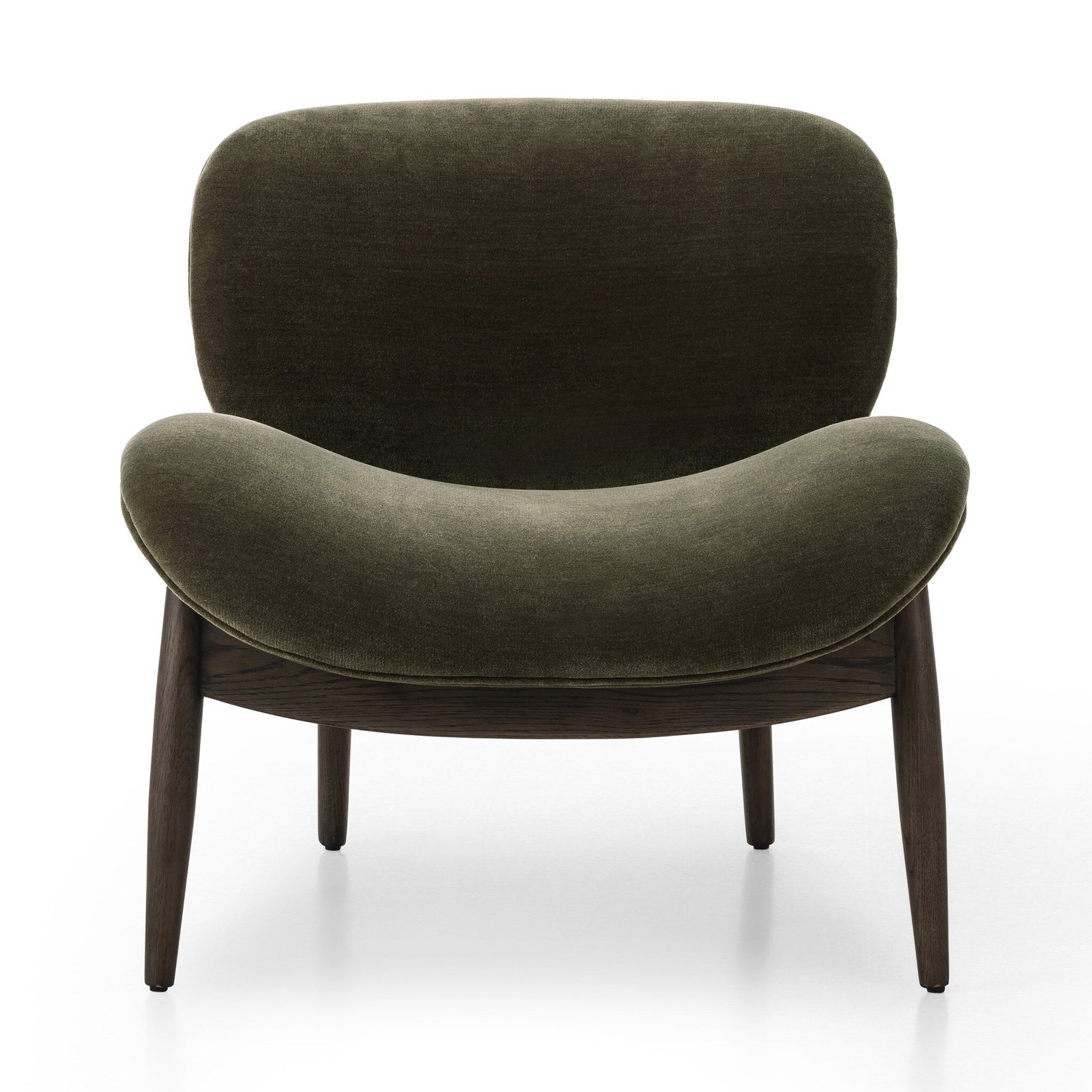 Syracuse Armless Accent Chair, Sienna Brown, Monte Olive Wool