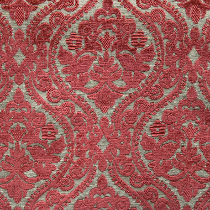 Chenille Fabric, Cranberry