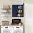 Navy Blue Shaker 30" Solid Wood Wall Cabinet, Soft Close Hinges, Adjustable Shelves, Double Door For Kitchen,Bath,Laundry, 30Wx12dx36h, Sideboard-125535378-125535380