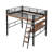Loft Bed with LED and Built-in Desk-1511350163