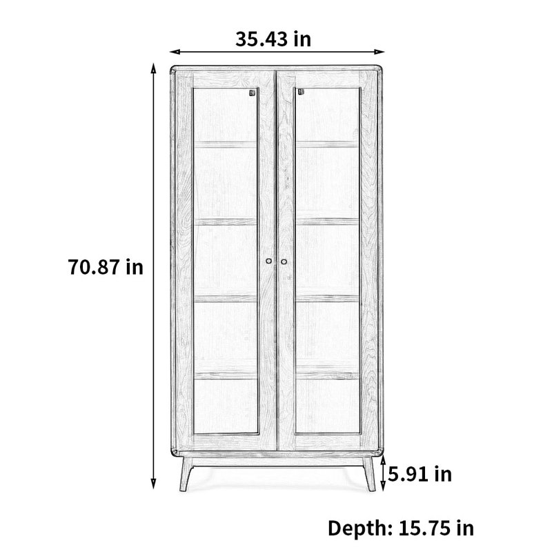 Simple large capacity storage display cabinet