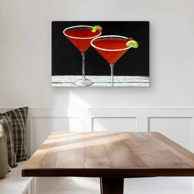 Cosmopolitan Drink - Green Contemporary Metal Print Decor
