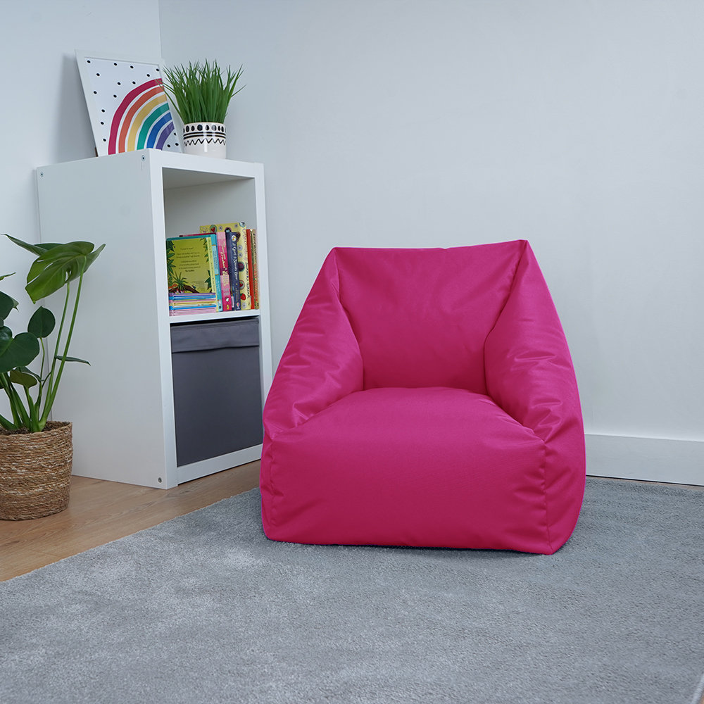Large High Back Childrens Bean Bag Chair - 62 (D) X 62 (W) X 52 (H) Lightweight Comfortable Beanbag Ergonomic Kids Beanbag Lounger - Recliner Seating