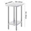 Table de préparation en acier inoxydable table de travail en métal robuste avec 3 niveaux de hauteur réglables-512507996