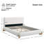Lit rembourré Elegant Boucle, lit confortable pour grand lit de taille grand lit