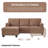 86'' L Shaped Couch with Movable Ottoman-1097641282