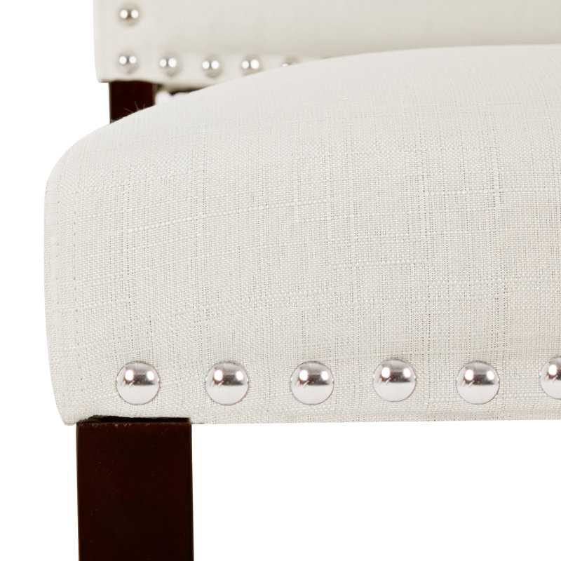 Solita 24.5" H Solid Wood Upholsted Counter Stool with Low Back, Beige