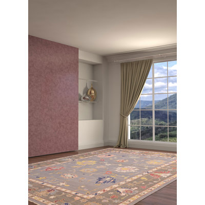 Tapis moderne gris Oushak 9 pi 11 po x 13 pi 10 po