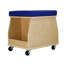 Tabouret mobile Birch - naturel / bleu