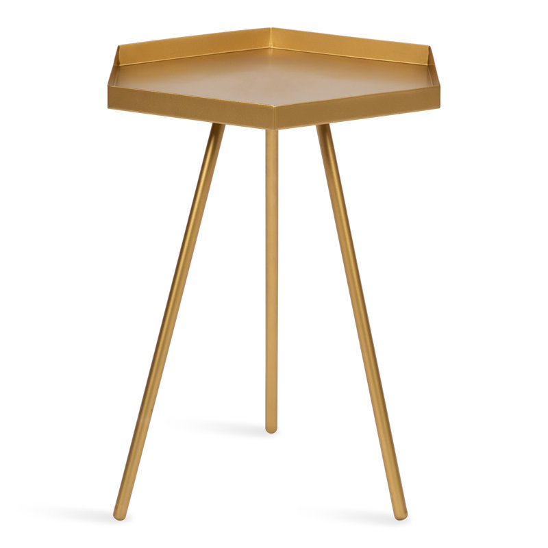 Alfie End Table, Gold, Gold