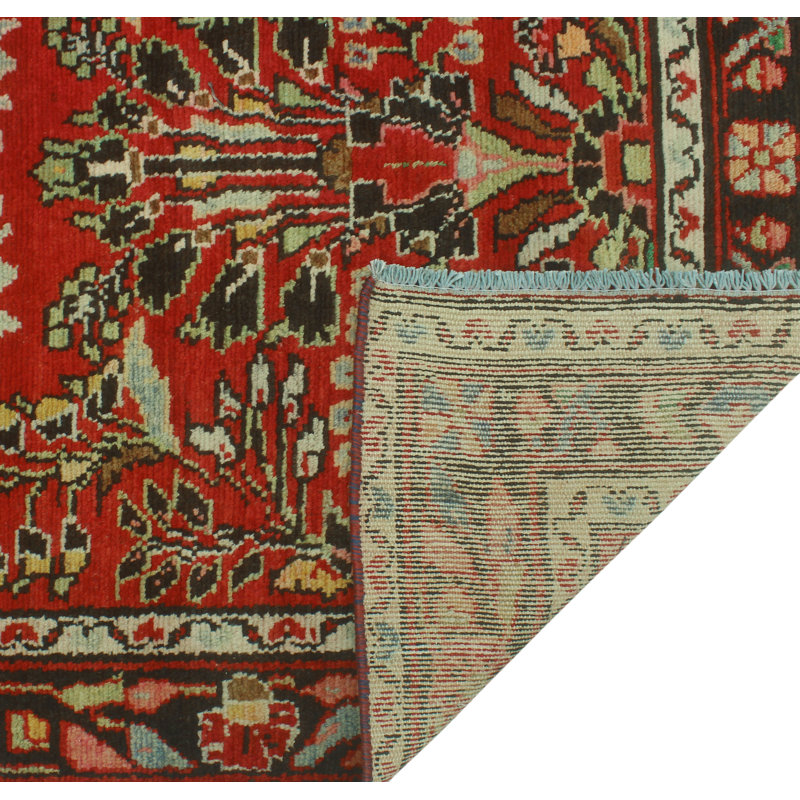 One-of-a-Kind 3'4" X 16'10" 1980s Runner Wool Area Rug in