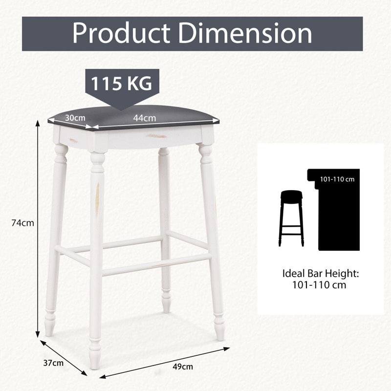 Minerve Upholstered Counter Stool, 74cm