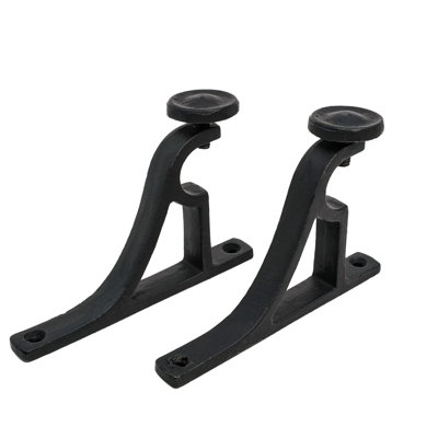 Heavy Duty Adjustable Drapery Rod Holders Wall Mounting Curtain Rod Brackets for Blinds