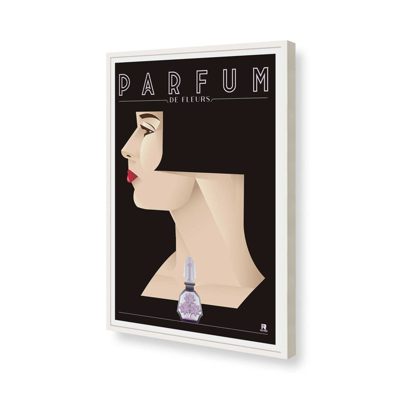 «Golden Perfume Muse», reproduction d'art, H 37 po x l 25 po, Impression encadrée sans passe-partout, Blanc opaque