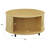 31.5" Modern Round Coffee Table With 360° Curved Sliding Door.-863570514