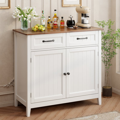 32'' Kitchen Storage Island with Drawer and Adjustable Shelf