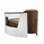 Fauteuil demi-tonneau en cuir fleur Gable-54844441