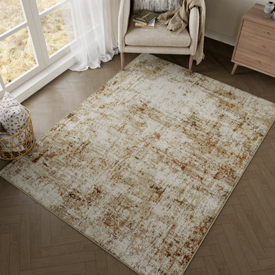 Tapis abstrait lavable à la machine avec envers antidérapant Julie