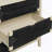3 Drawer Buffet Sideboard With Adjustable Shelves, Storage Cabinet With Natural Seaweed Decor Doors For Living Room Kitchen Entryway