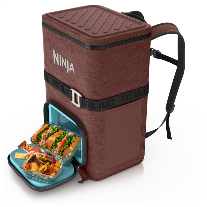 Ninja Outdoor Frostvault Go 36-can Soft Cooler With Cold Dry Zone, Canyon Red