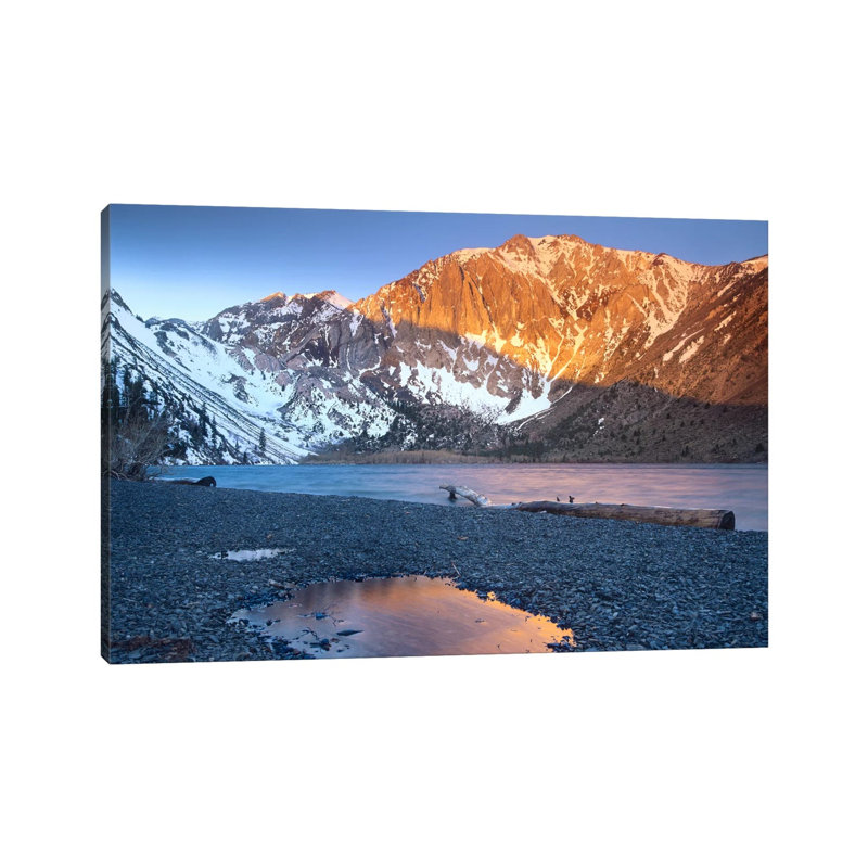 Laurel Mountain Dusted With Snow Overlooking Convict Lake, Sierra Nevada, California by Tim Fitzharris - Wrapped Canvas Print