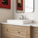 DeerValley 23.82" L x 18.9" W x 6.69" H White Rectangular Vitreous China Drop-in Bathroom Sink with Overflow