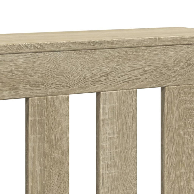 Small Radiator Cover, Sonoma Oak, 104 x 20 x 82 cm, Vertical Slats