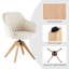 360° Swivel Dining Chairs, 1Er Set Velvet Upholstered Accent Chair,Beige-1448664142-1448664139