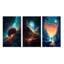 «Imagine Space», 3 pièces sur toile-504821259-504821256