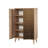 Stylish Multi-Purpose Cabinet, Sonoma Oak Finish, 31.5 x 50.0 x 14.2 inches | 100% Melamine Coated Particle Board, 0.7 inches Thick | Hornbeam Legs, Metal & Rope Handles, UV Coating, Wall-Mountable, Modern Design, Additional Storage