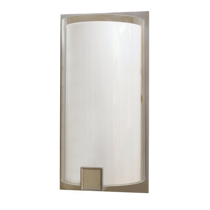 Garon Flush Mounted Sconce, Satin Nickel, 12.63" H x 6.5" W x 3.88" D