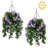 Hanging Basket Pair Artificial Lilac UV Protected 16"-1497515557