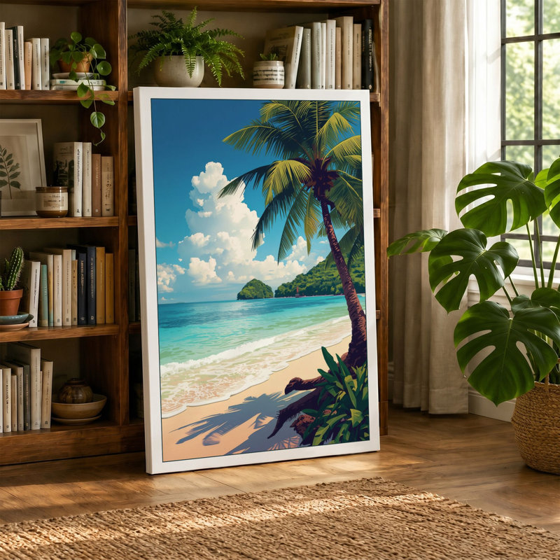 Island Horizon Tropical - Wrapped Canvas, 30x20 - 76.2 x 50.8 cm, White Border