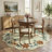 Garbrand Machine Washable Floral Farmhouse Area Rug with Non-Slip Backing for Living Room, Dining Room, Bedroom-852713686